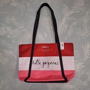 NWT Kate Spade x Clinique handbag hello gorgeous spring summer neon